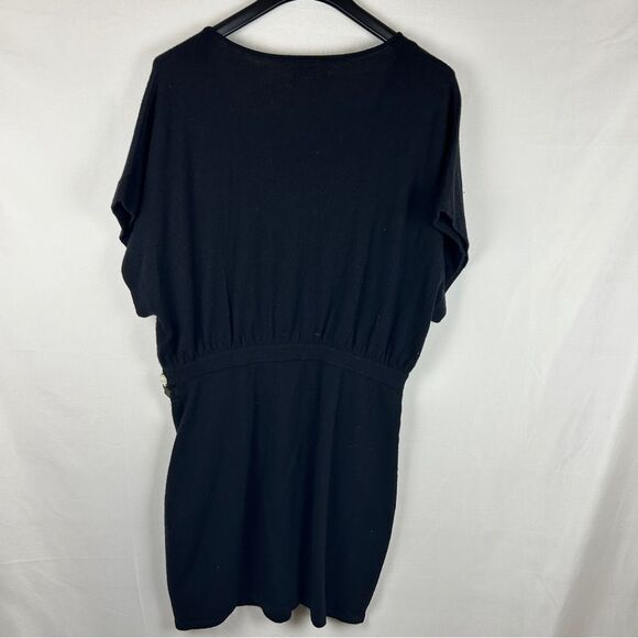 Catherine Malandrino Vneck dress wool cashmere beaded belt size L - Picture 6 of 6